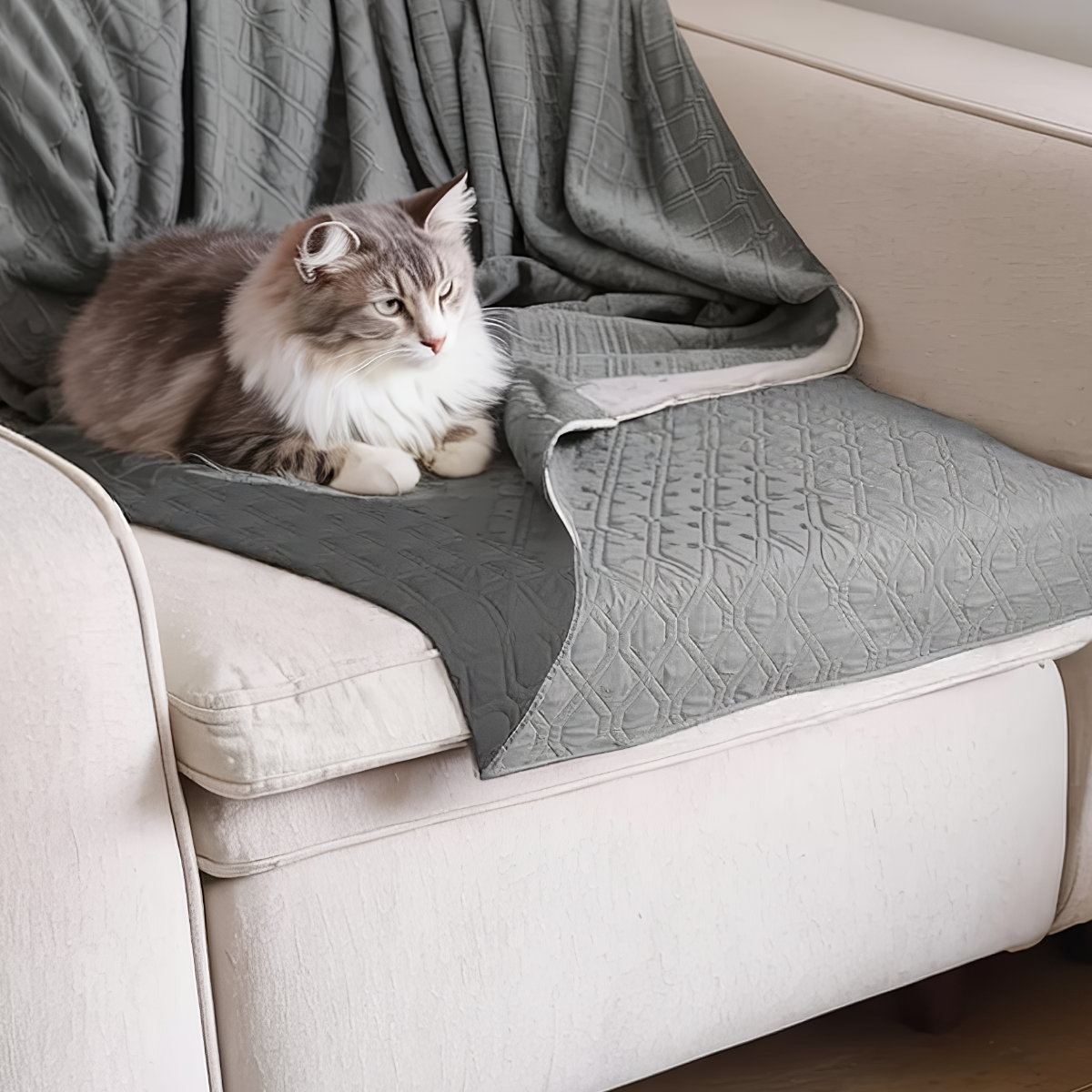 Snuglio - Kétoldalas Vízlepergető Hatású Bútorvédő Ágy- és Kanapétakaró Kisállatoknak