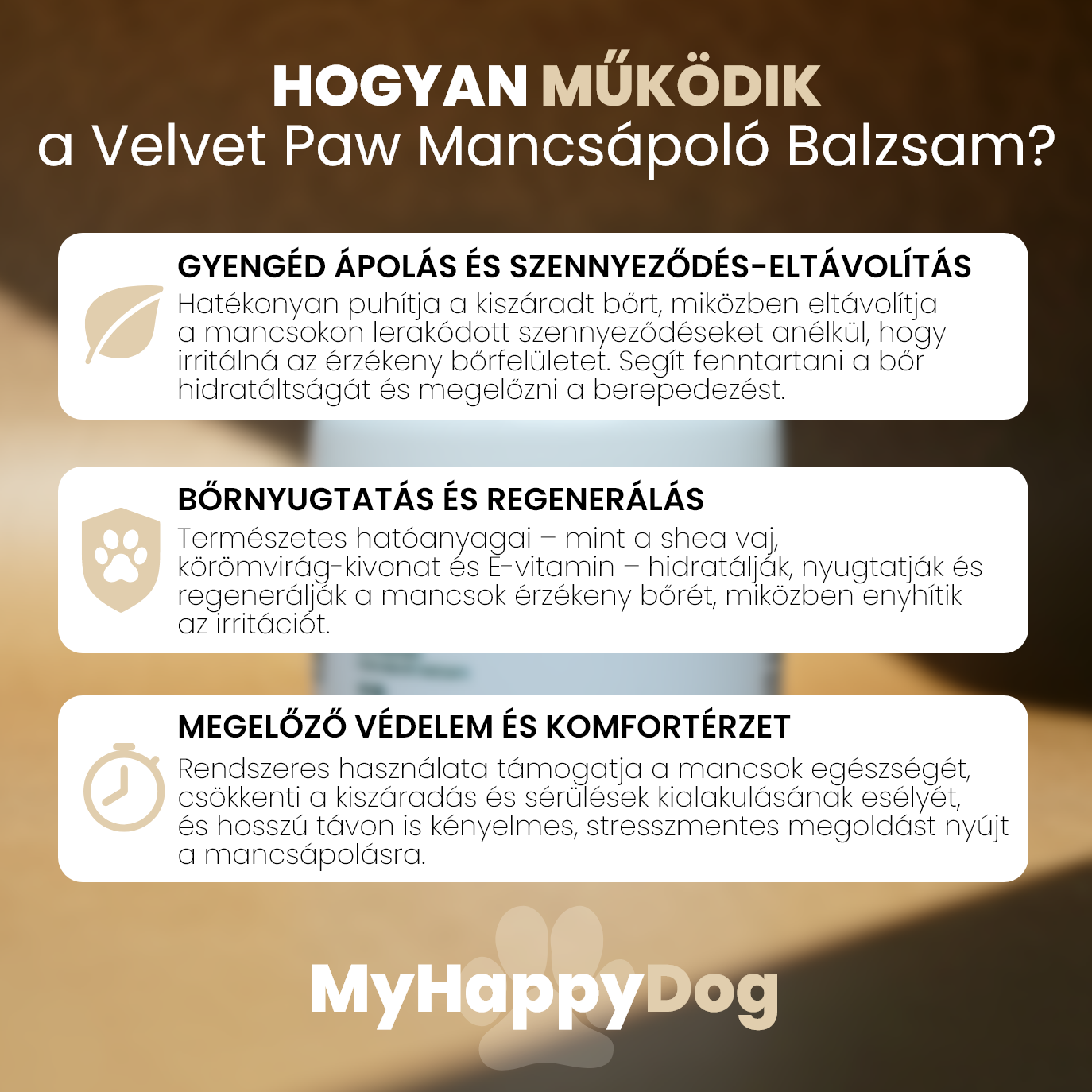 MyHappyDog Velvet Paw Mancsápoló Balzsam