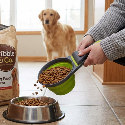 Scoopie Összecsukható Szilikon Adagolókanál Zacskózáró Csipesszel