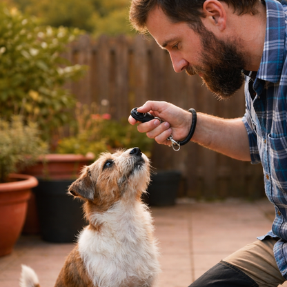Click&Learn Pozitív Megerősítő Tréning Klikker Kisállatokhoz Csuklópánttal