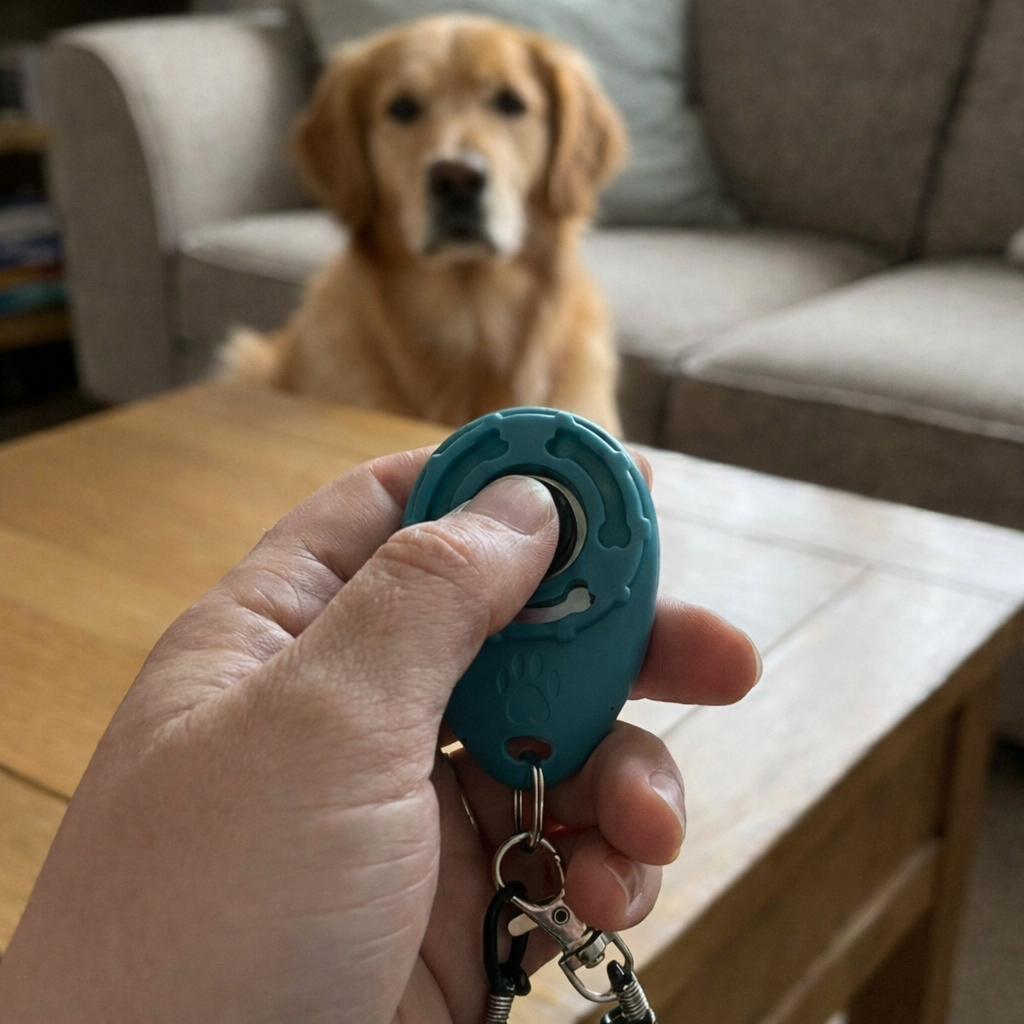 Click&Learn Pozitív Megerősítő Tréning Klikker Kisállatokhoz Csuklópánttal