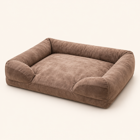 CozyNest Prémium Bőrbarát Víz- és Kopásálló Memóriahabos Kutya és Macska Fekhely