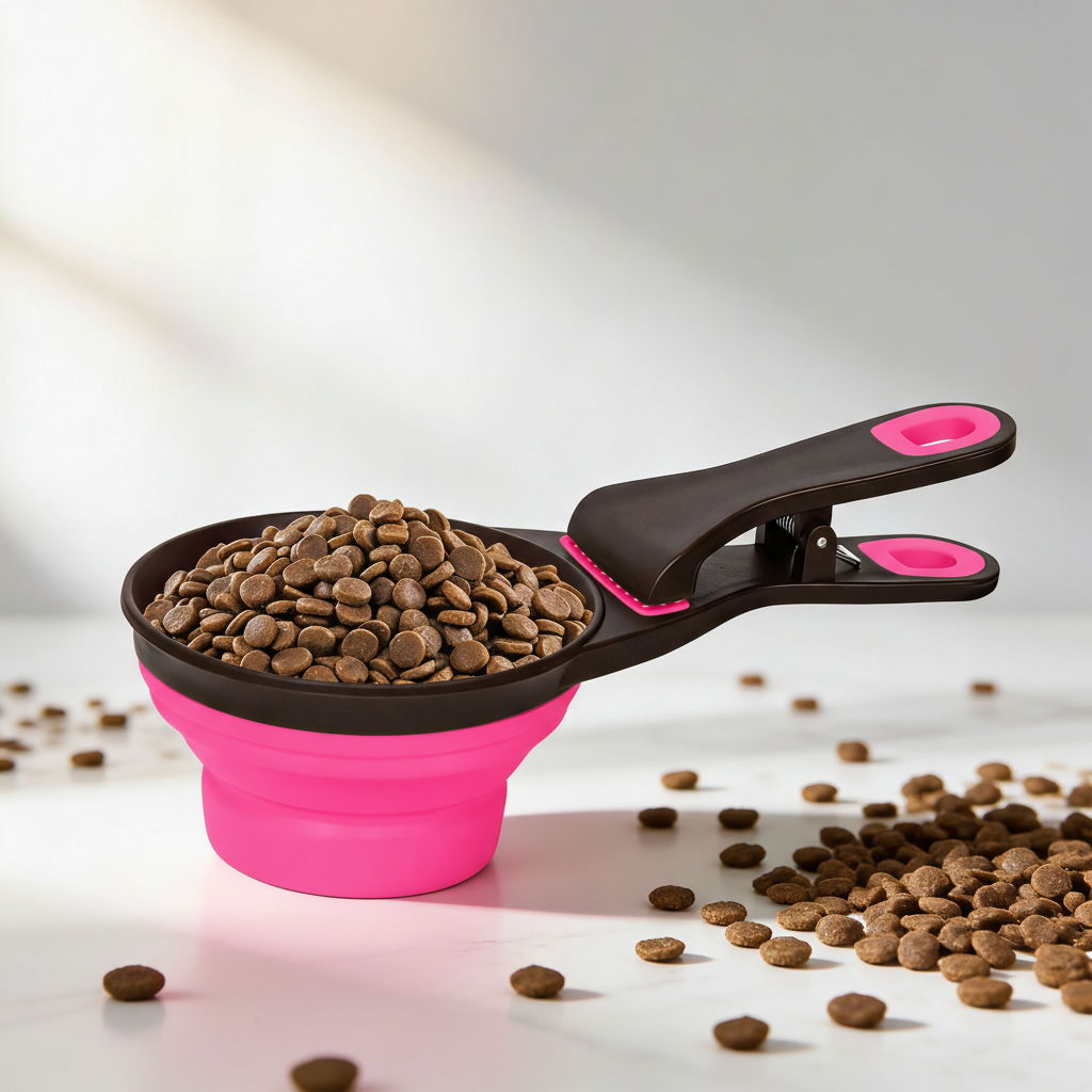 Scoopie Összecsukható Szilikon Adagolókanál Zacskózáró Csipesszel