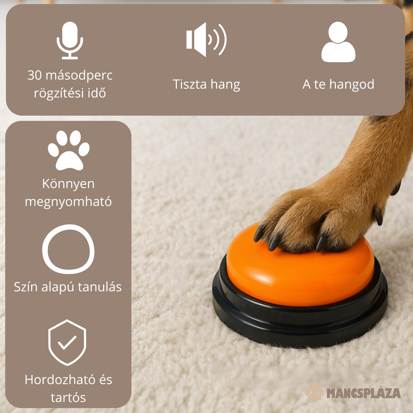 TalkingPaw Interaktív Kommunikációs Gombszett Kisállatoknak