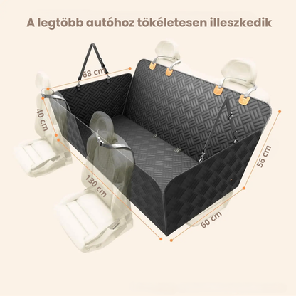 Trekko Prémium Autós Ülésvédő Nagytestű Kutyákhoz Kiterjesztett Fekvőrésszel