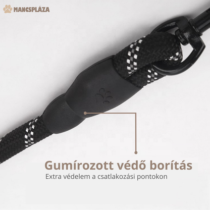 Walkee Prémium Fényvisszaverő Kutyapóráz 360° Forgó Karabinerrel Ajándék Zacskóval és Tartóval